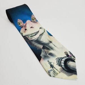 Star Wars Jar Jar Binks Men's Neck Tie 56x3.75"